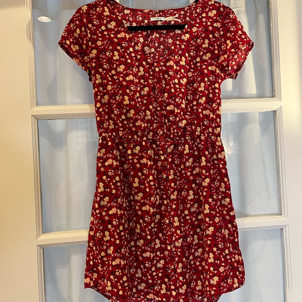 Red Floral UO dress